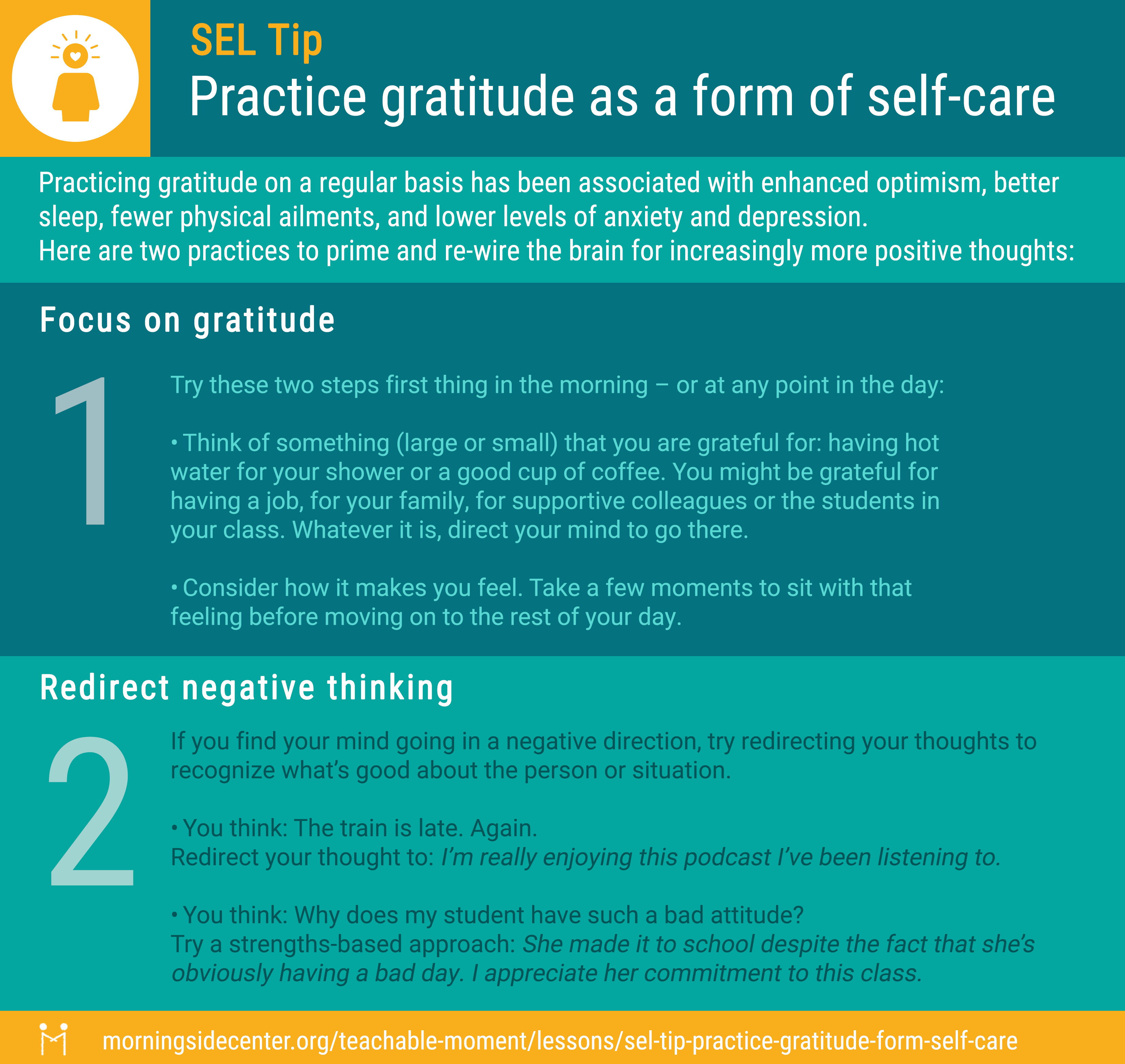 Gratitude for self-care graphic